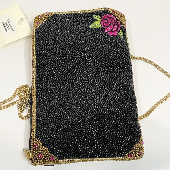 Mary Frances Queen Of Everything Beaded Crossbody Phone Bag NWT Clutch - Picture 2 of 5
